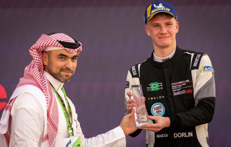 Podium for Dorlin at Jeddah Corniche Circuit in Porsche GT3 Cup